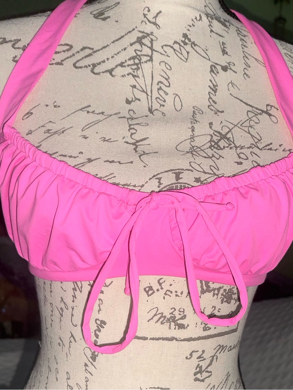 Frankie's Bikinis Pink Punch Bernie’s Halter Scoop Top